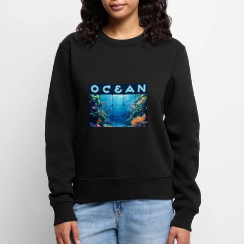 Ocean: Tropical Drift - Women's Premium Slim Fit Sweatshirt