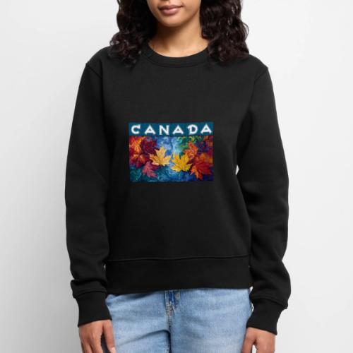 Canada in Brushstrokes - Women's Premium Slim Fit Sweatshirt