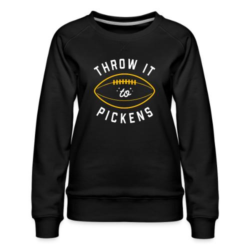 Throw it to Pickens - Women's Premium Slim Fit Sweatshirt