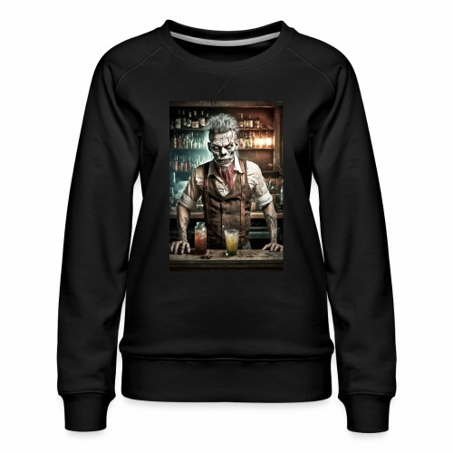Zombie Bartender 02: Zombies In Everyday Life - Women's Premium Slim Fit Sweatshirt