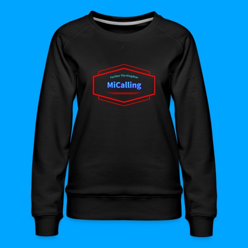 Full Transparent MiCalling Logo - Women's Premium Slim Fit Sweatshirt