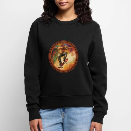 Skateboarding Mode On - Women's Premium Slim Fit Sweatshirt