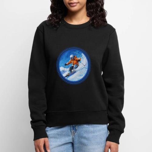 Skiing: On the Edge - Women's Premium Slim Fit Sweatshirt