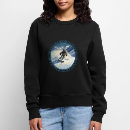 Skiing Power Moves - Women's Premium Slim Fit Sweatshirt