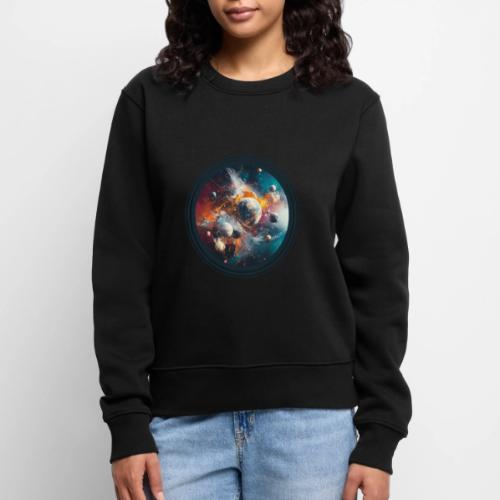 Planets in Acrylic Dreams - Women's Premium Slim Fit Sweatshirt