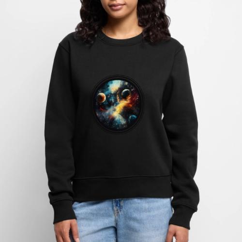 Painted Cosmos of Planets - Women's Premium Slim Fit Sweatshirt