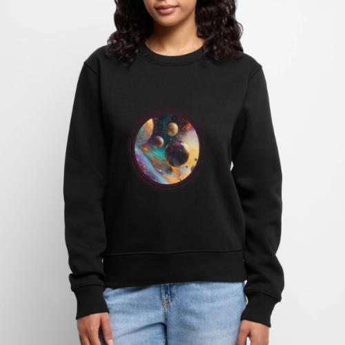 Planets in the Abstract - Women's Premium Slim Fit Sweatshirt
