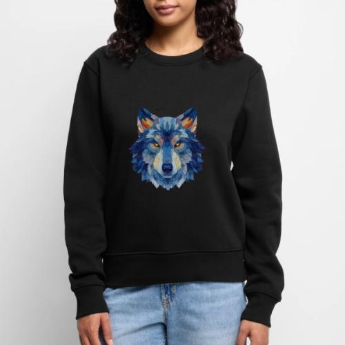 Wolf: Alpha Portrait - Women's Premium Slim Fit Sweatshirt