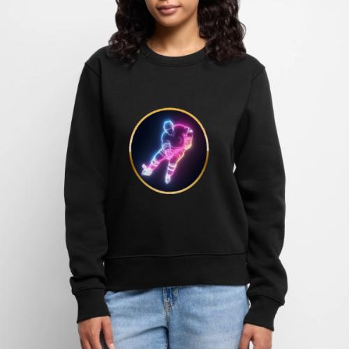 Hockey: Neon Ice Striker - Women's Premium Slim Fit Sweatshirt