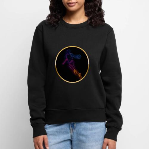 Basketball: Neon Jump Shot - Women's Premium Slim Fit Sweatshirt