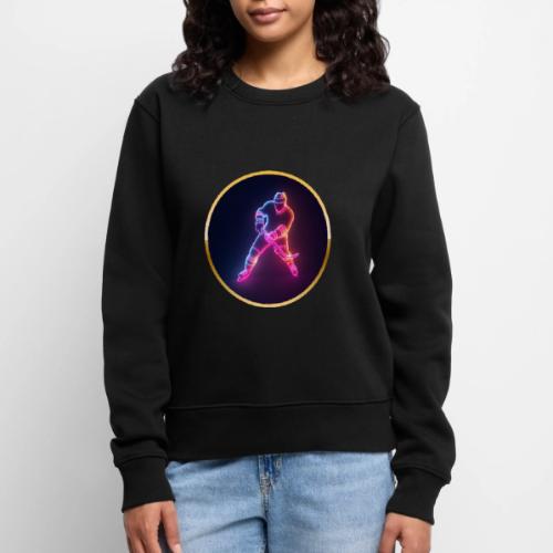 Hockey: Neon Ice Strike - Women's Premium Slim Fit Sweatshirt