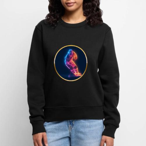 Hockey: Neon Hockey Sketch - Women's Premium Slim Fit Sweatshirt