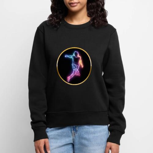 Soccer: Neon Goal Fusion - Women's Premium Slim Fit Sweatshirt