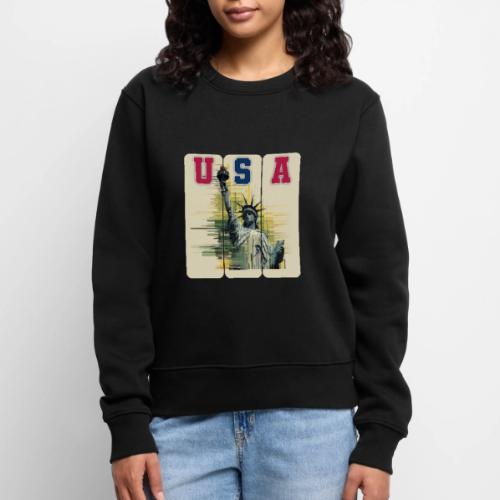 Art illustration of the Statue of Liberty - Women's Premium Slim Fit Sweatshirt