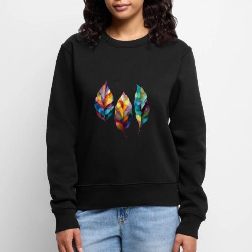 Art: Colorful Leaf Harmony - Women's Premium Slim Fit Sweatshirt