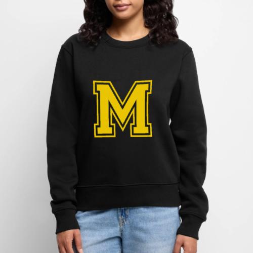Letter M – Capital Athletic Alphabet Monogram - Women's Premium Slim Fit Sweatshirt