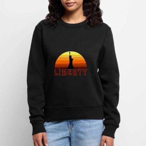 USA: Sunset Liberty Bold - Women's Premium Slim Fit Sweatshirt