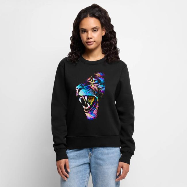 Colorful Lion Head Portrait Drawing - Roaring Lion