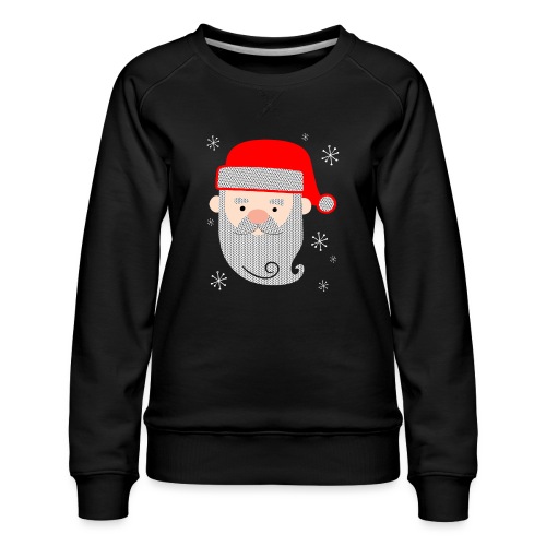 Santa Claus Texture - Women's Premium Slim Fit Sweatshirt