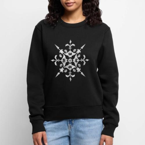 Coastal Christmas Snowflake White - Women's Premium Slim Fit Sweatshirt