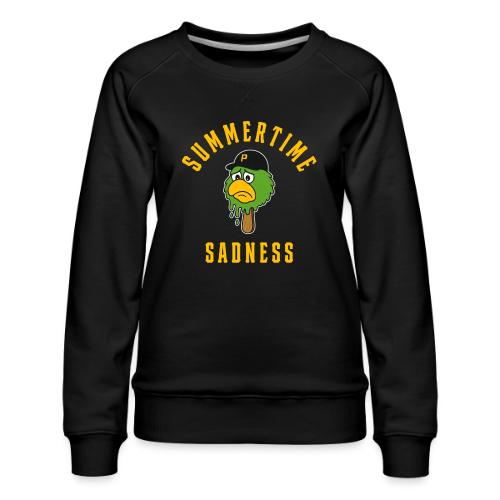 Summertime Sadness (Front Only, Full, on Black) - Women's Premium Slim Fit Sweatshirt
