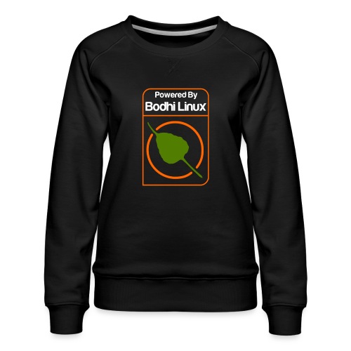 Powered by Bodhi Linux - Women's Premium Slim Fit Sweatshirt