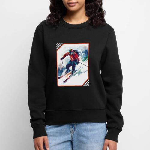 Skiing is Life - Women's Premium Slim Fit Sweatshirt