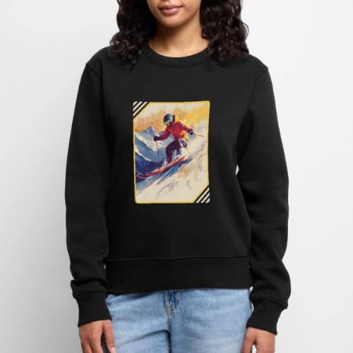 Skiing Through Snow Dreams - Women's Premium Slim Fit Sweatshirt