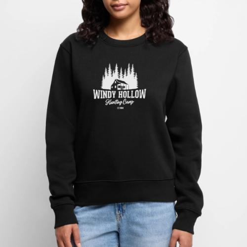 Windy Hollow Hunting Camp - DARK - Women's Premium Slim Fit Sweatshirt