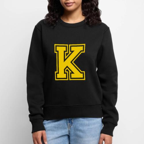 Letter k – Capital Athletic Alphabet Monogram - Women's Premium Slim Fit Sweatshirt