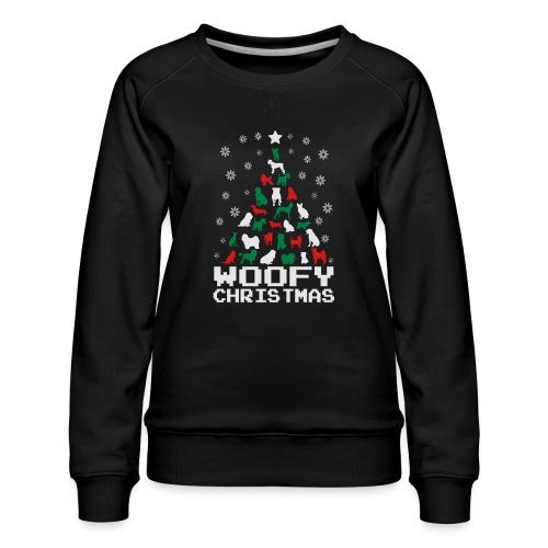Woofy Christmas Tree - Women's Premium Slim Fit Sweatshirt