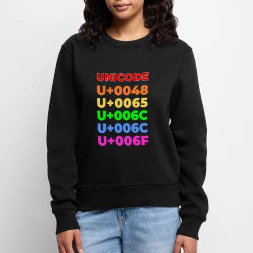 Hello, in unicode - Women's Premium Slim Fit Sweatshirt
