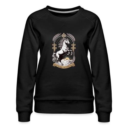Year of the Horse Rearing T Shirt, Lunar New Year - Women's Premium Slim Fit Sweatshirt