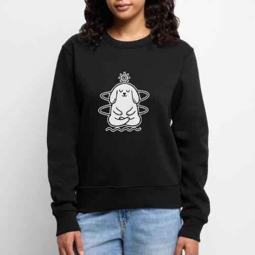 Cute Meditating Bunny Zen Yoga Animal - Women's Premium Slim Fit Sweatshirt