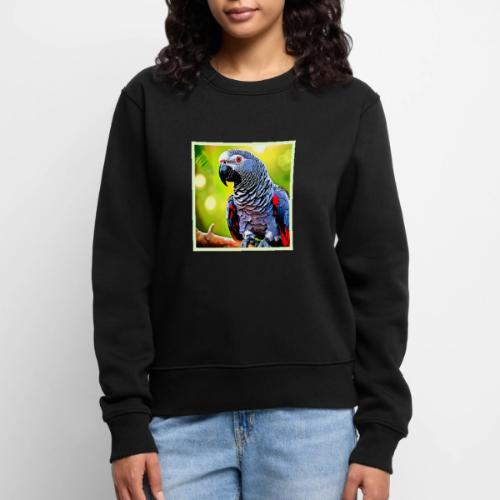 Talking African Grey Parrot - Women's Premium Slim Fit Sweatshirt