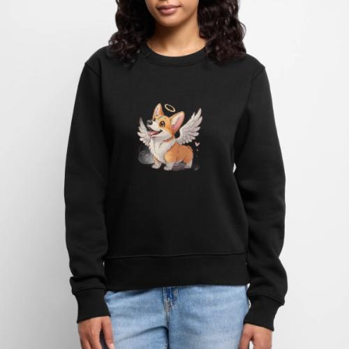 Angel Wings Corgi - Women's Premium Slim Fit Sweatshirt