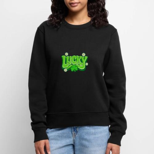 Lucky 70s Retro T-Shirt - Women's Premium Slim Fit Sweatshirt