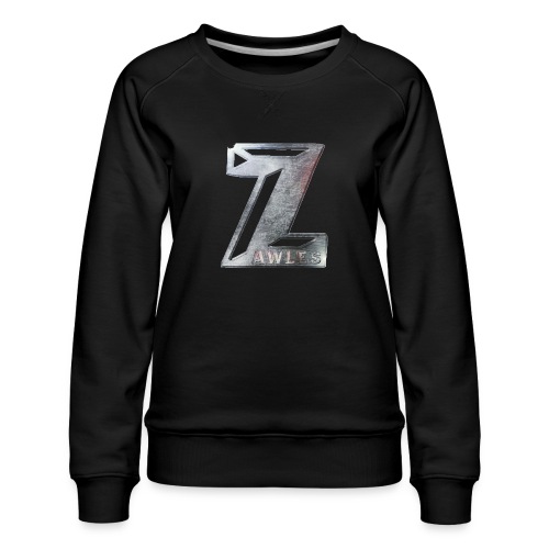 Zawles - metal logo - Women's Premium Slim Fit Sweatshirt