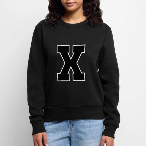 Varsity Letter X Athletic Monogram - Women's Premium Slim Fit Sweatshirt
