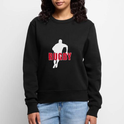 Bold Rugby Action Silhouette - Women's Premium Slim Fit Sweatshirt