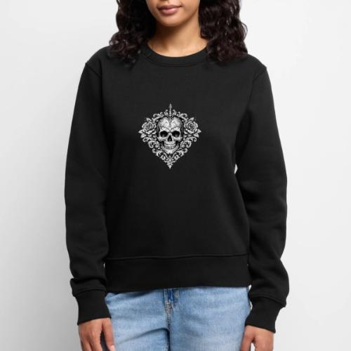 Gothic Filigree Skull - Women's Premium Slim Fit Sweatshirt