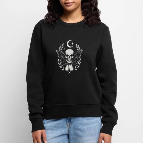 Skull butterfly dog tags - Women's Premium Slim Fit Sweatshirt