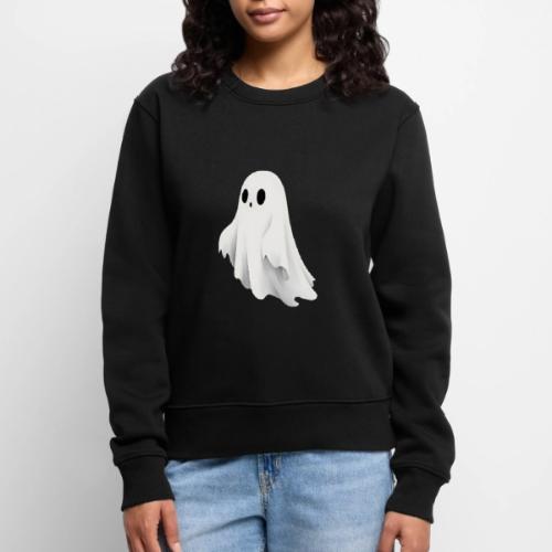 Cute Ghost Cartoon Design - Women's Premium Slim Fit Sweatshirt