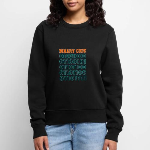 Say Hello in Binary code - Women's Premium Slim Fit Sweatshirt