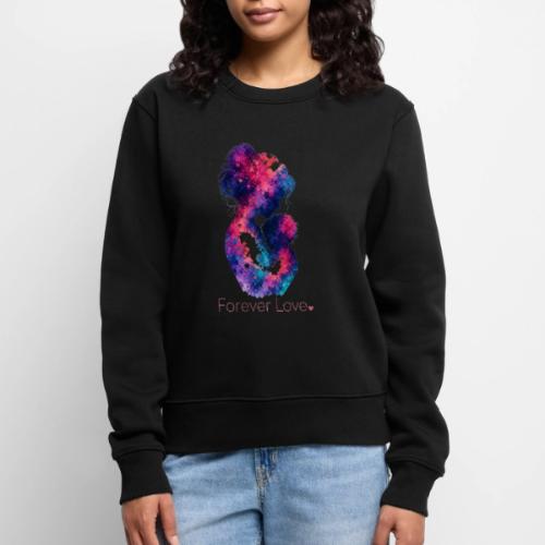 Forever Love-Vibrant Watercolor Mother-Child - Women's Premium Slim Fit Sweatshirt