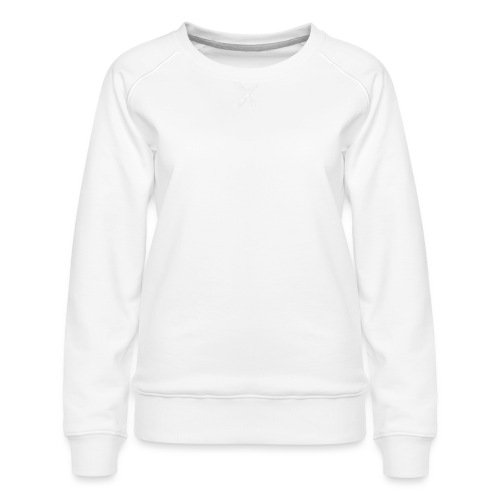 The Village Gathering // White Logo - Women's Premium Slim Fit Sweatshirt