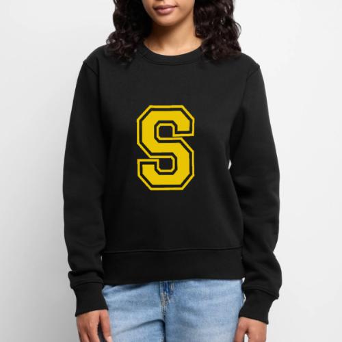Letter S – Capital Athletic Alphabet Monogram - Women's Premium Slim Fit Sweatshirt