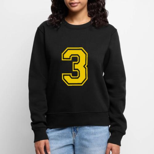 Number 3 in a classic athletic collegiate font - Women's Premium Slim Fit Sweatshirt
