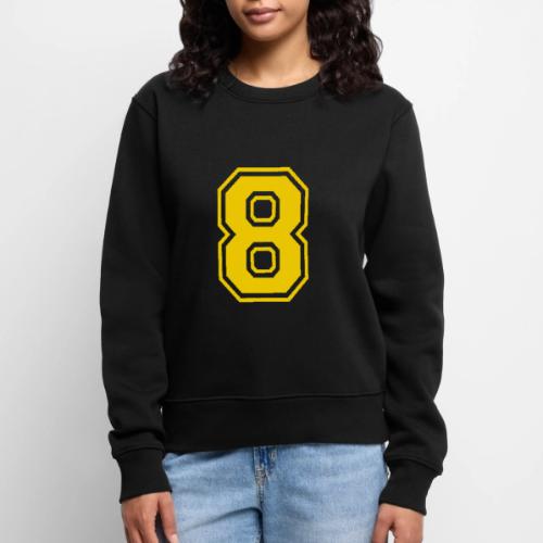 Number 8 in a classic athletic collegiate font - Women's Premium Slim Fit Sweatshirt