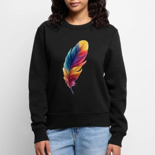 Rainbow Flight Feather - Women's Premium Slim Fit Sweatshirt